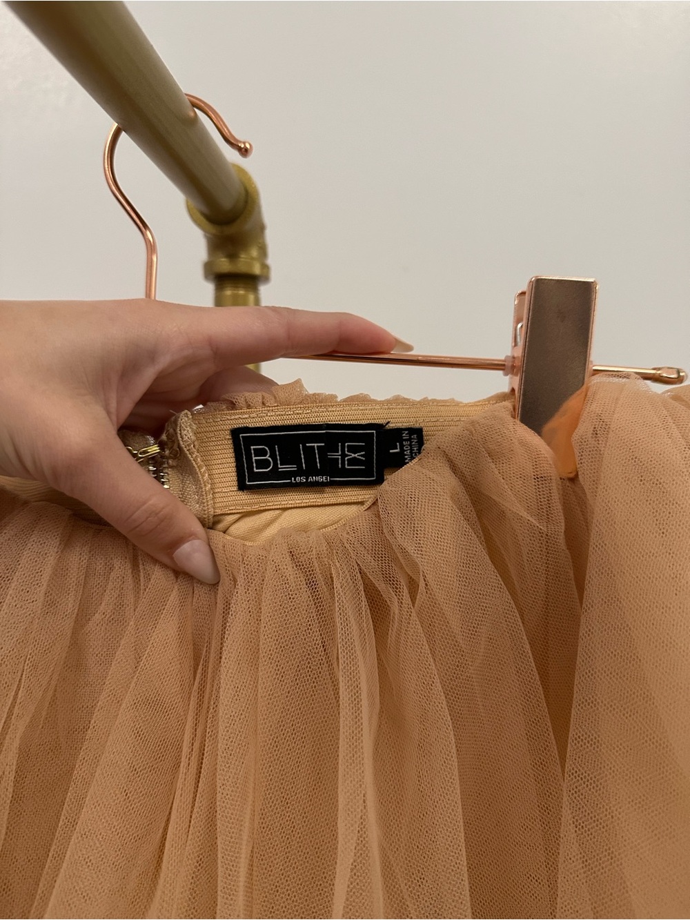 Edite Mode Blithe High Waisted Layered Ruffle Tulle Maxi Skirt Size L - Picture 4 of 7